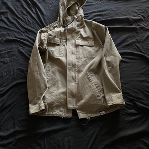 Vintage parka hood military style jacket
