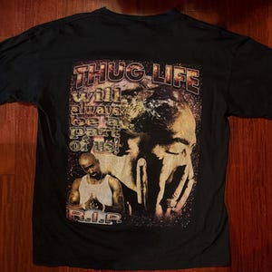 2Pac In Memory of Tupac Thug Life Will Always Be A Part US Vintage T-Shirt in 1996