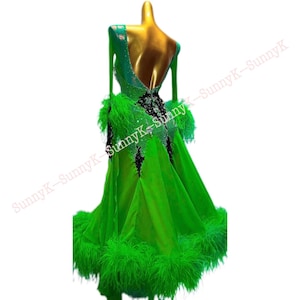 Handmade Ballroom Dance Dress: Custom Waltz Tango Foxtrot Gown