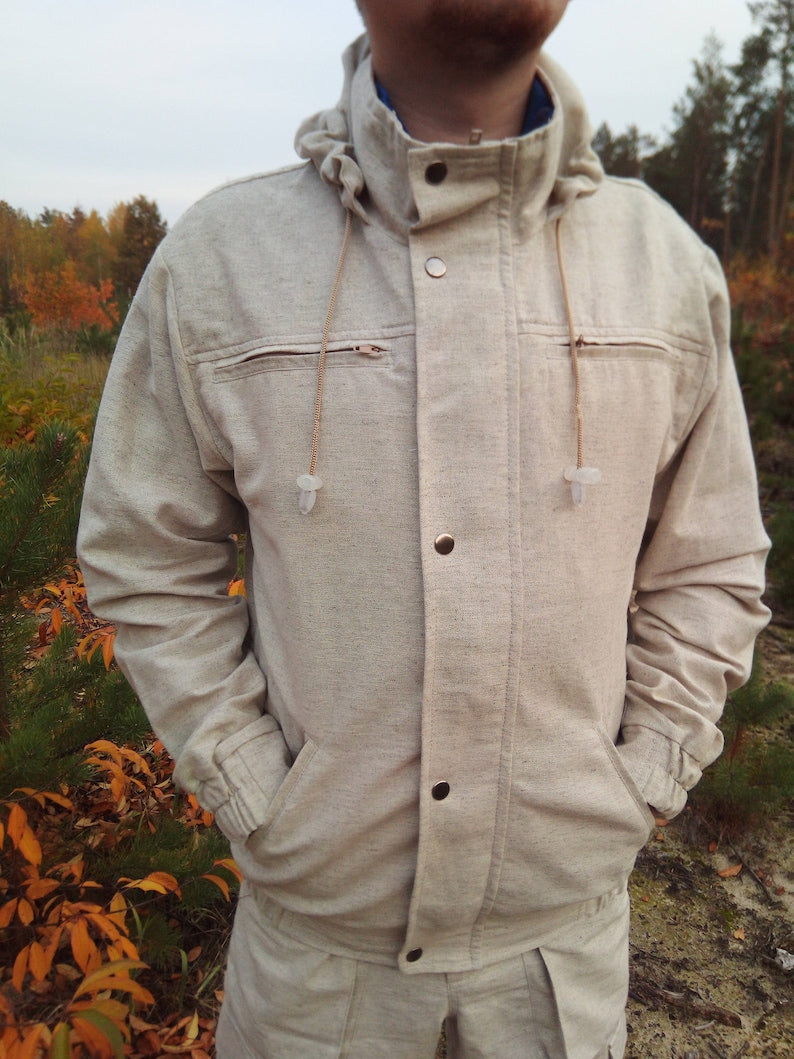 Hemp jacket/Hemp clothes/Organic clothes/Hemp/Men Jacket/Designer Jacket/eco clothes/Hand made/Jacket/Vegan fashion/Hemp fashion/Clothing/