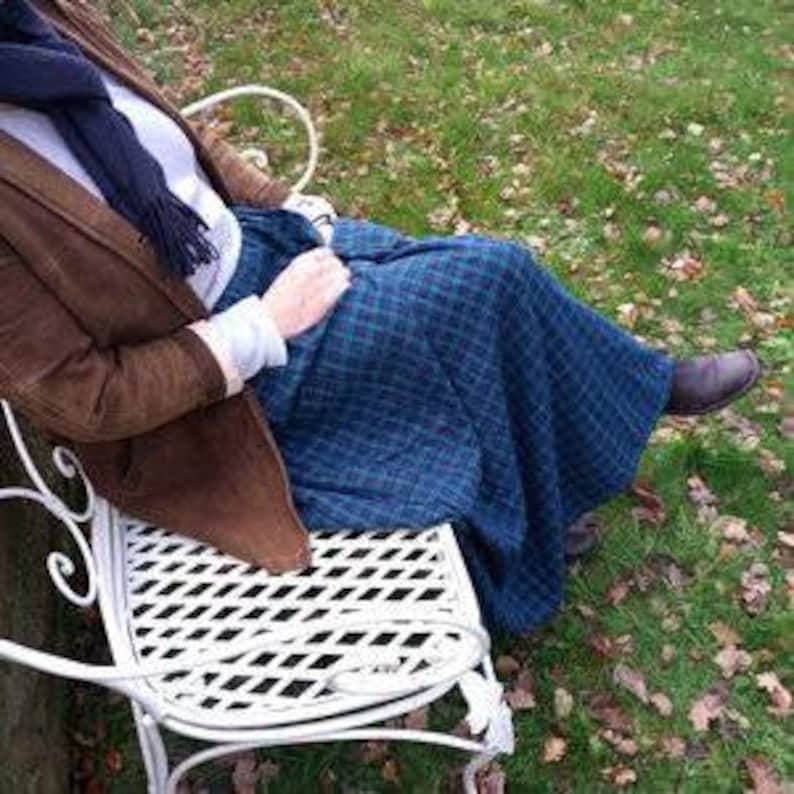 A brushed cotton tartan skirt