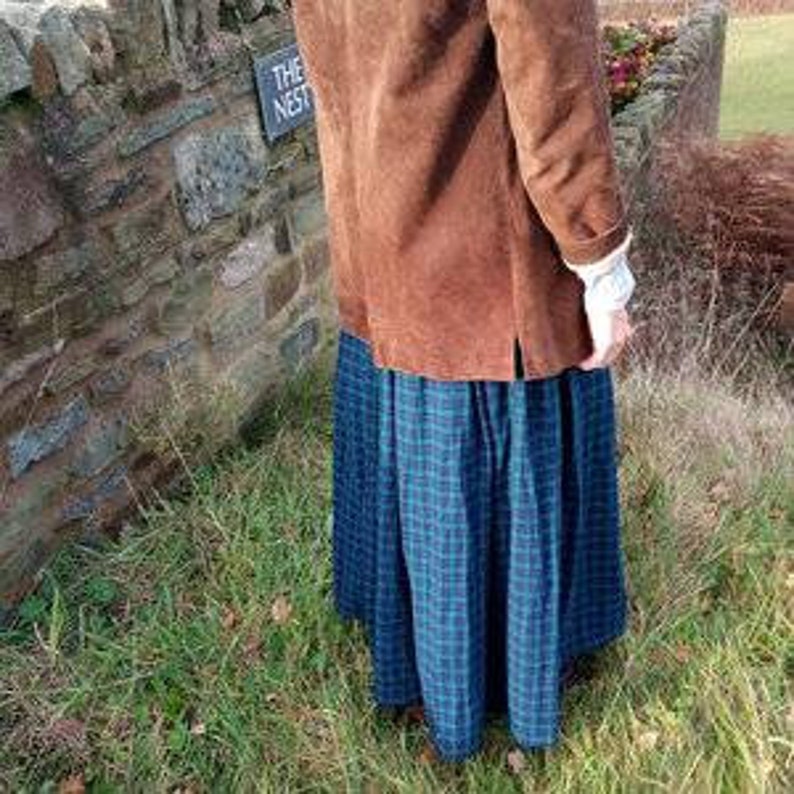 A brushed cotton tartan skirt