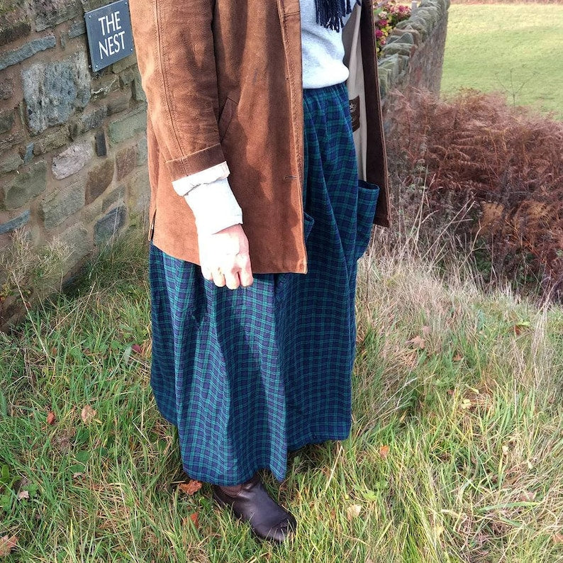 A brushed cotton tartan skirt
