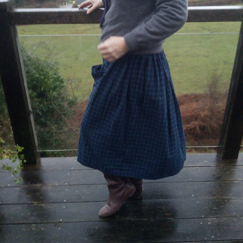A brushed cotton tartan skirt