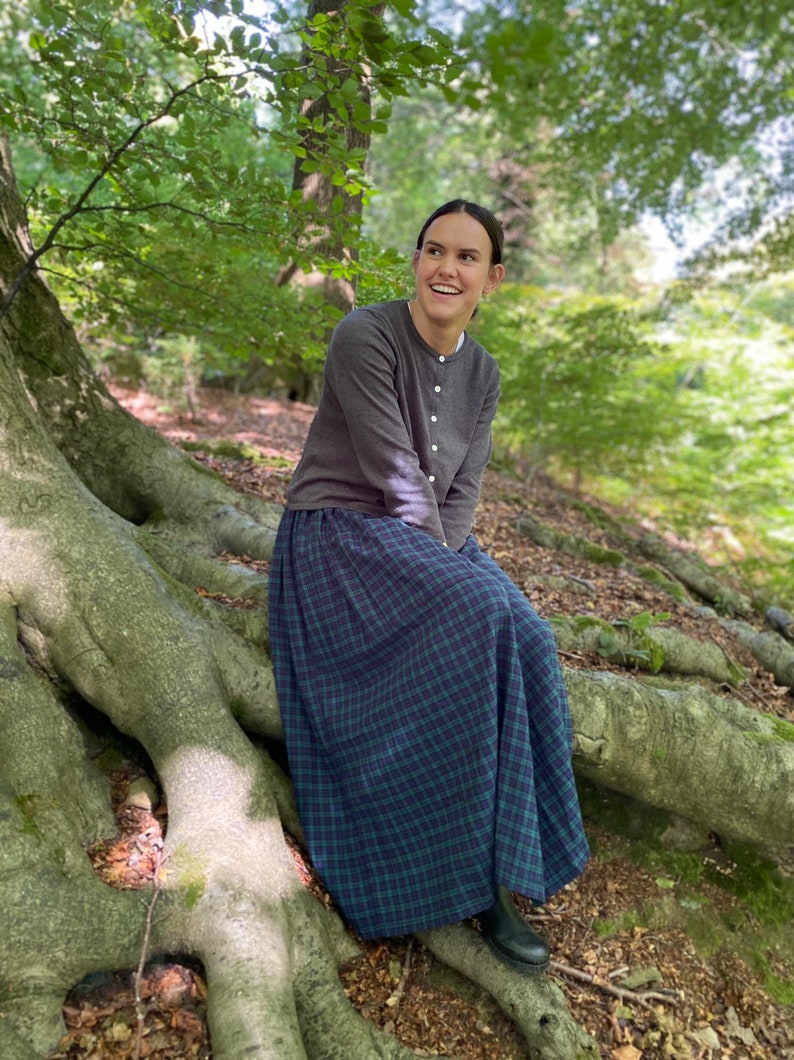 A brushed cotton tartan skirt
