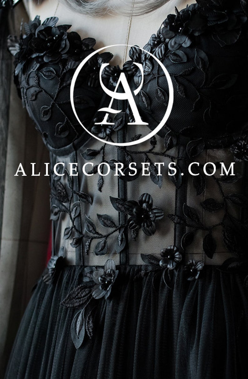 Luxury Gothic Fairytale Wedding Dress Cupped Corset Bodice ~ Black Bridal Gown ~ Halloween Vampire Cape ~ Wiccan Fantasy Masquerade Cloak