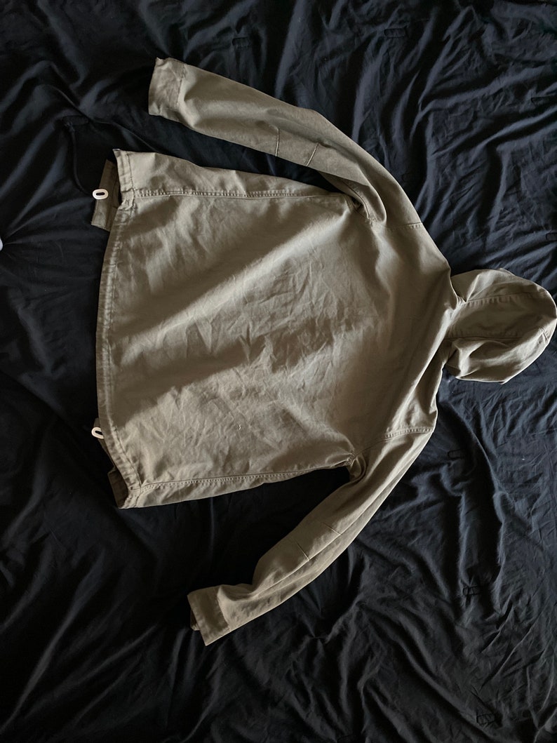 Vintage parka hood military style jacket