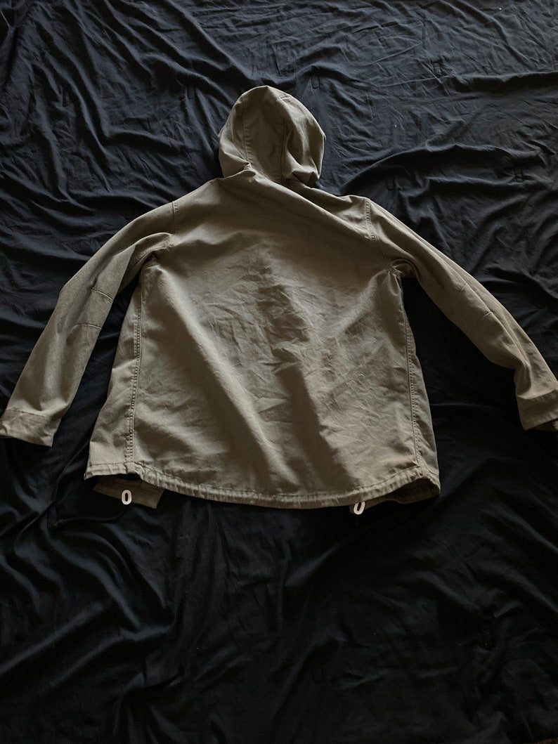 Vintage parka hood military style jacket