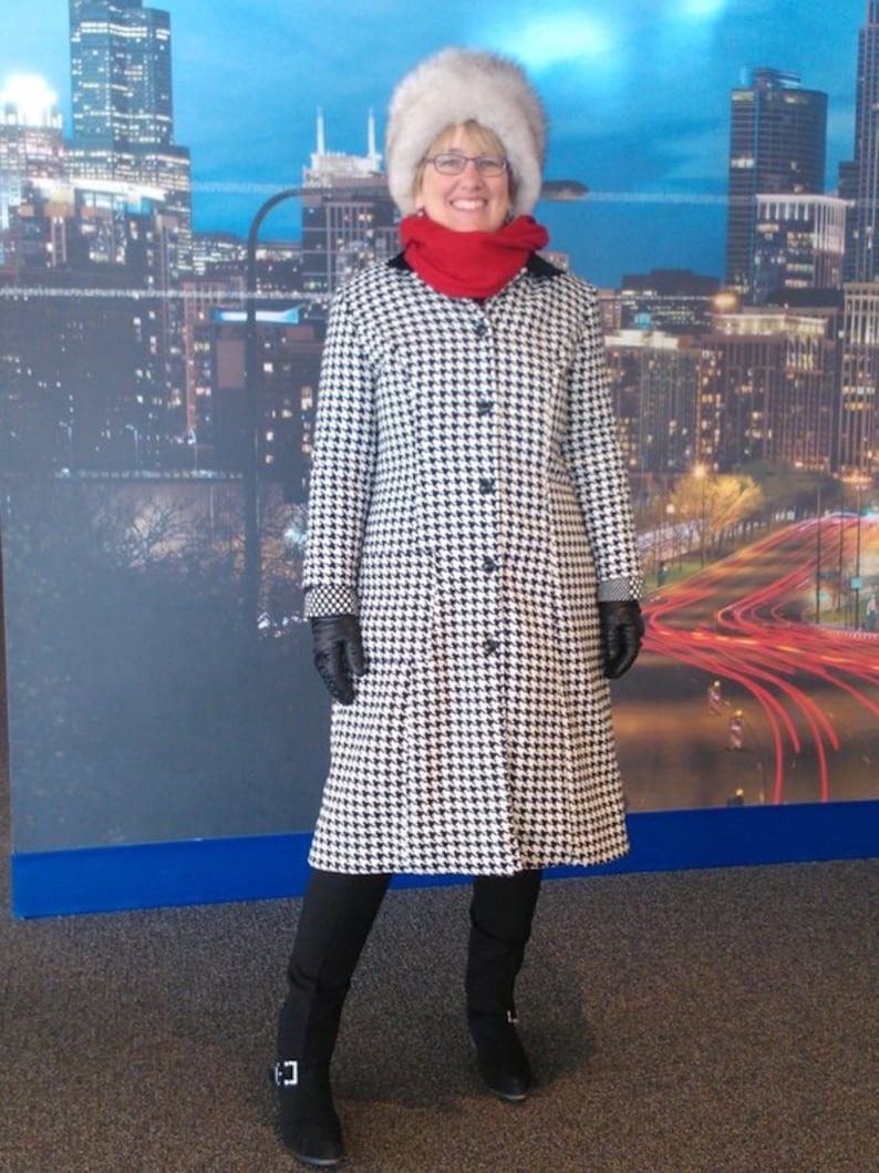 Wool Houndstooth Dress Coat Thinsulate Included