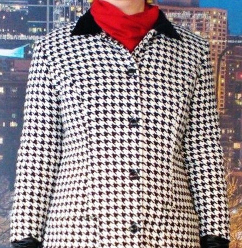 Wool Houndstooth Dress Coat Thinsulate Included