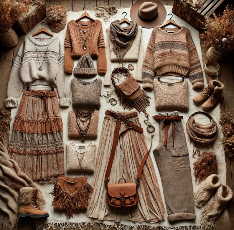 Boho Chic Style Box: Sustainable Bohemian Clothing Accessories - Size large