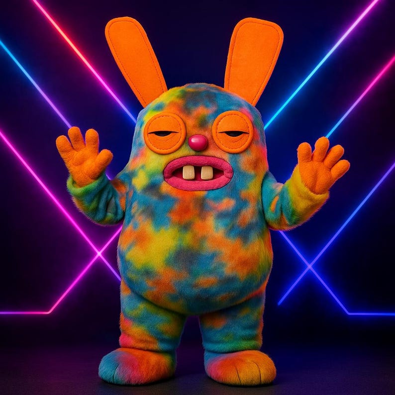 Custom Halloween Monster Mascot Costume: Fuggler Style Faux Fur Suit