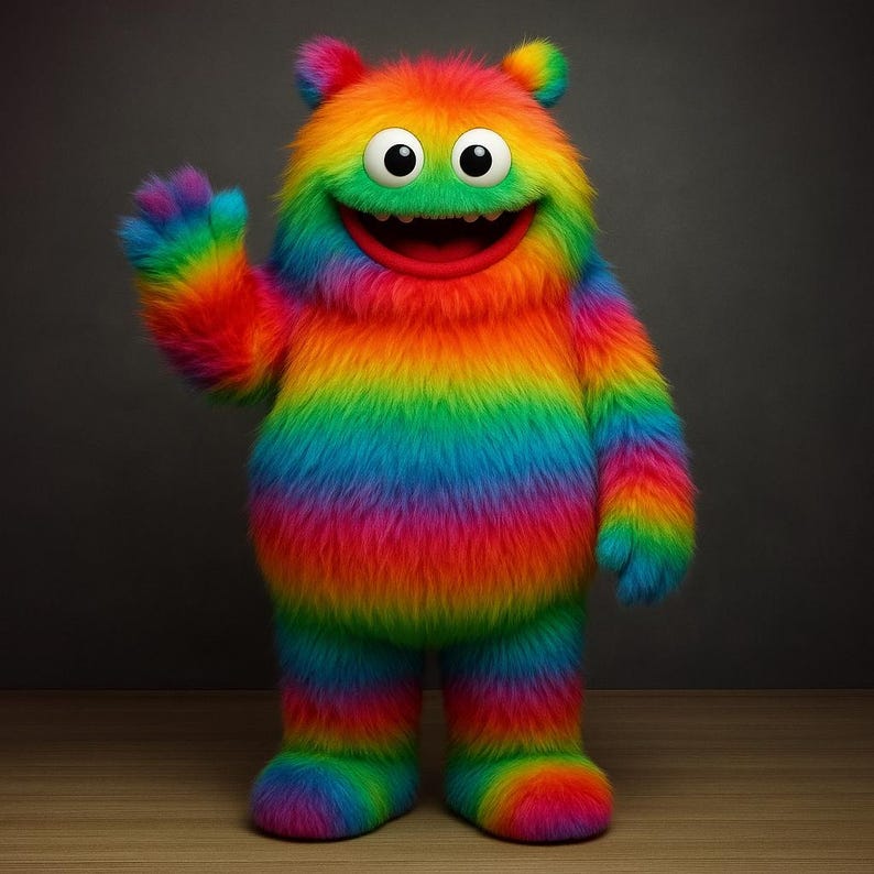 Custom Halloween Monster Mascot Costume: Fuggler Style Faux Fur Suit