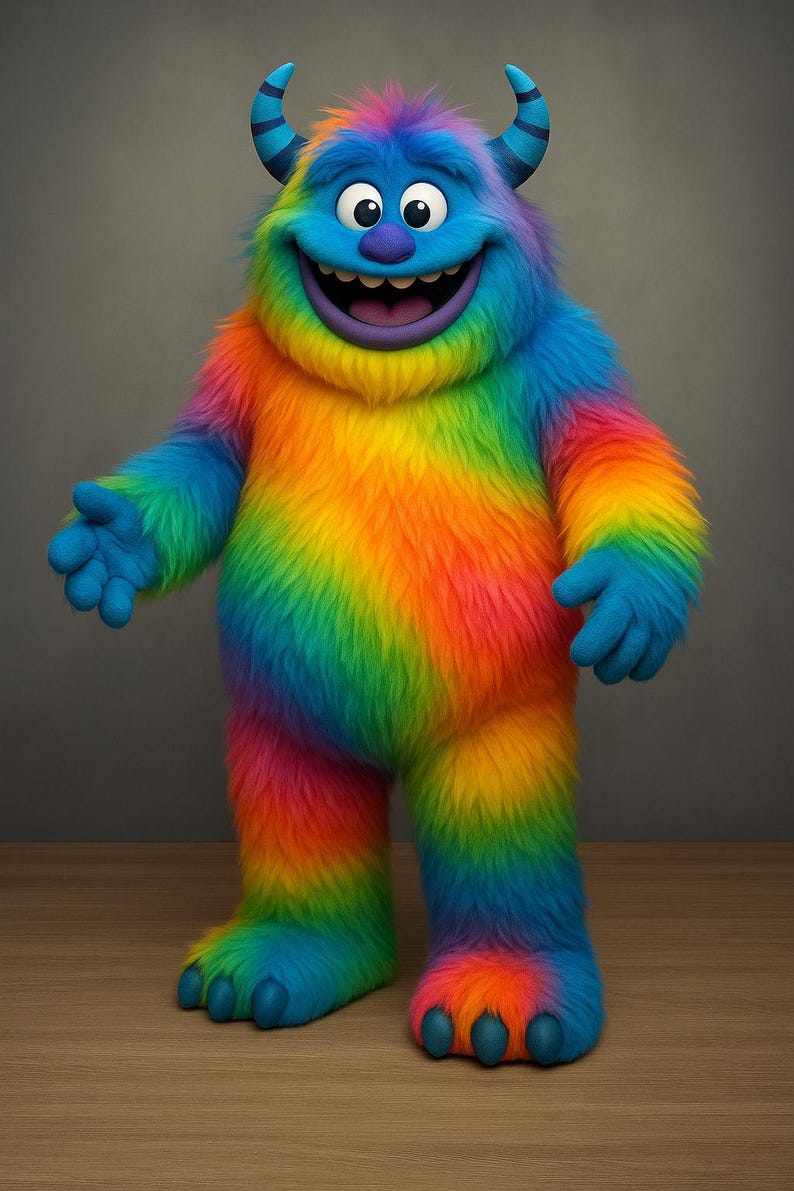 Custom Halloween Monster Mascot Costume: Fuggler Style Faux Fur Suit