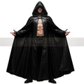Handmade Leather Hooded Cloak: Gothic Cosplay Costume