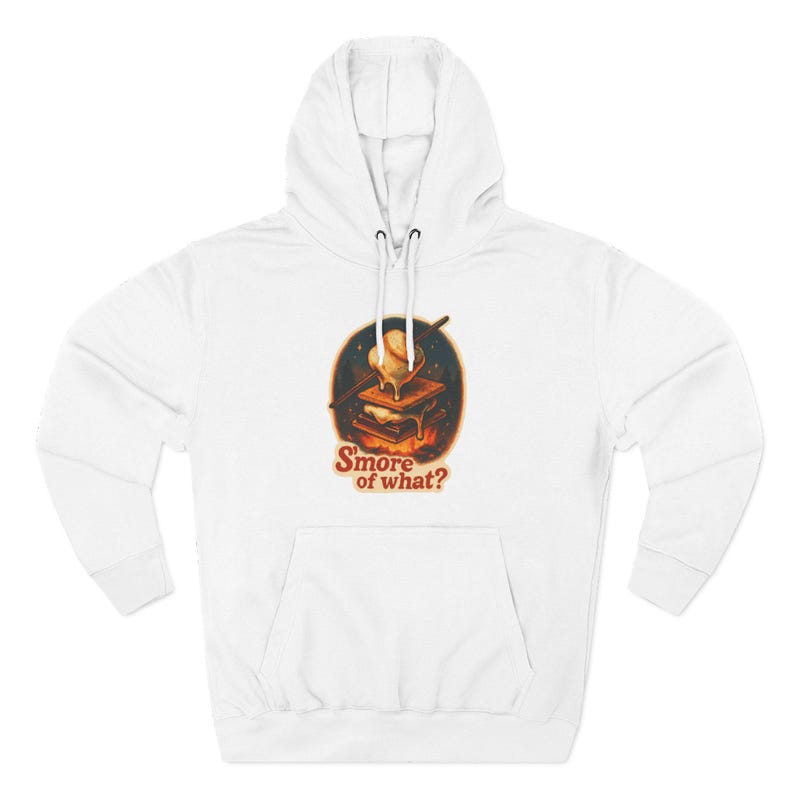 Cozy Fleece Hoodie: S'mores Design, Camping Gift