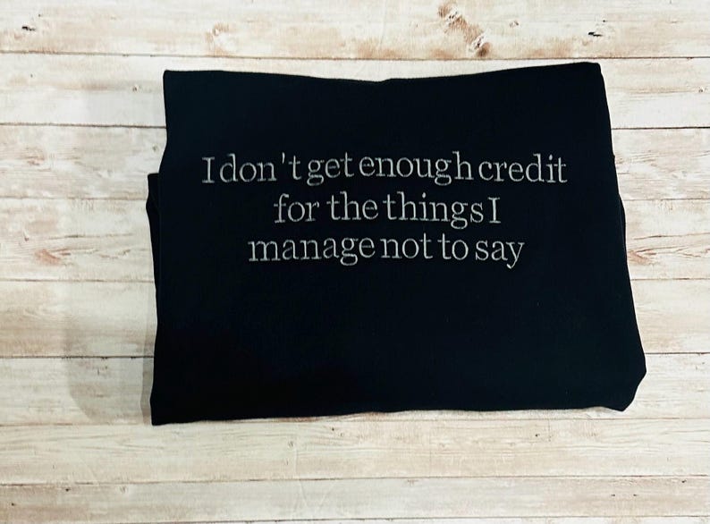 I Could Be Meaner Embroidered Sweatshirt, Dark Humor Crewneck, Goth Accessories