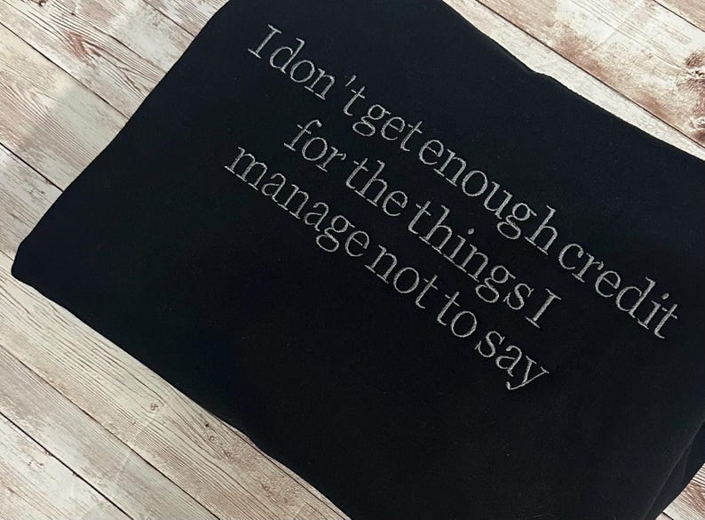 I Could Be Meaner Embroidered Sweatshirt, Dark Humor Crewneck, Goth Accessories