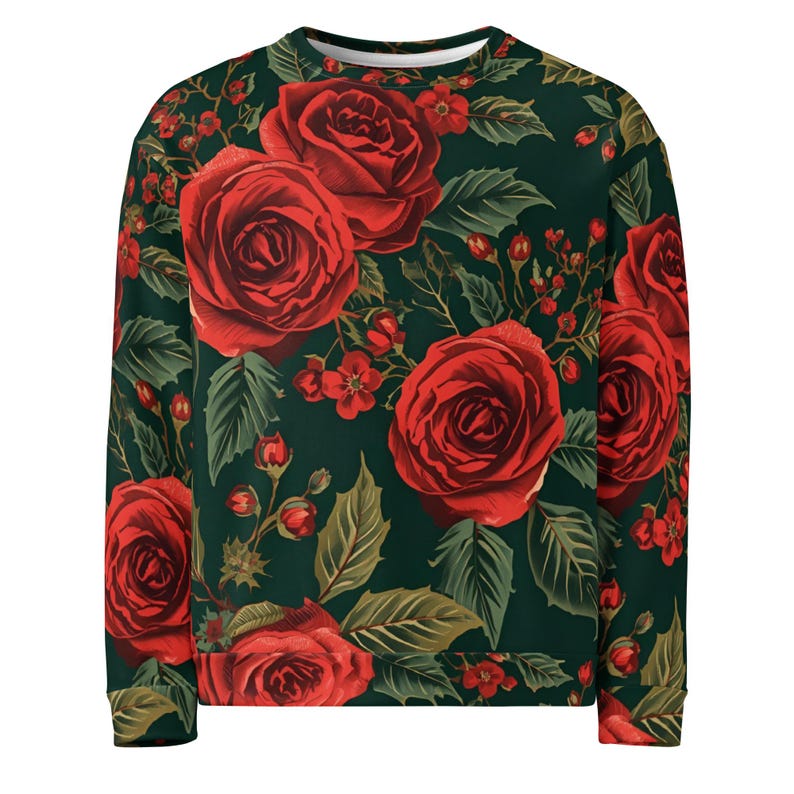 Red Roses & Holly Sweatshirt