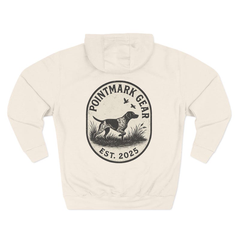 GSP Pointer Dog Three-Panel Fleece Hoodie | Pointing Dog Graphic