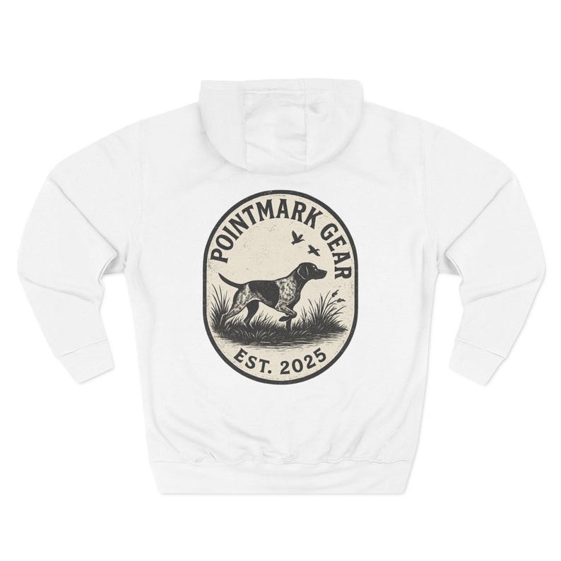GSP Pointer Dog Three-Panel Fleece Hoodie | Pointing Dog Graphic